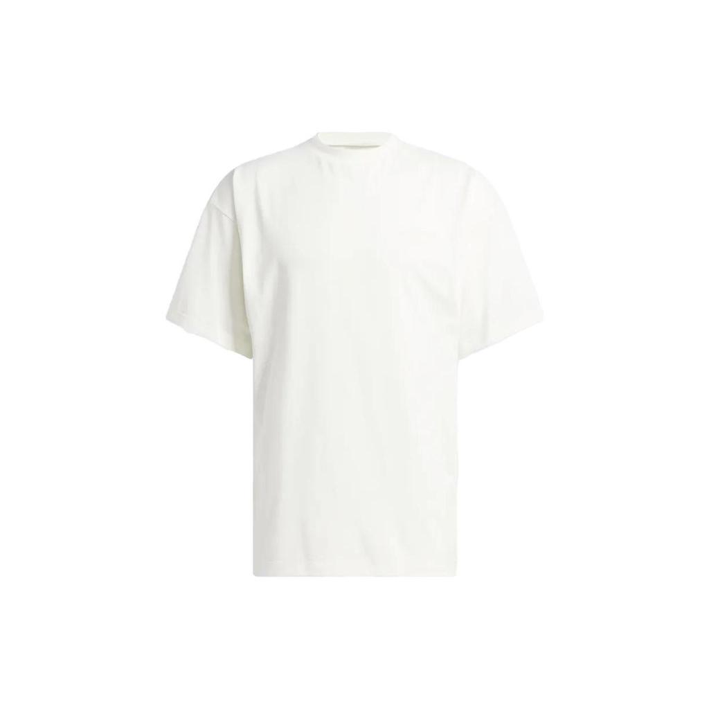 Adidas T Shirts Men's White Crew Neck Moderate Straight Fit IQ1037