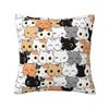Colorful Cartoon Kitten Cat Throw Pillow Case Home Decorative Luxury Cushions Cover For Sofa Car Square Polyester Pillowcase