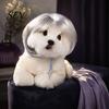 Pet Costume Wig Funny Wig, Cute Bob Cut Cat Afro Curly with Adjustable Breathable Headwear Elastic Band, Cosplay for Dogs, Cats Halloween Party