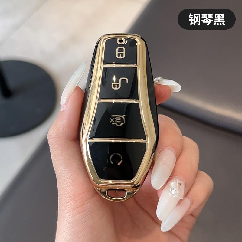 For Byd Song Pro Max Yuan Dolphin E2 Han Ev Tang Dm Qin Plus Car Key Cover Case Holder Shell Protector Auto Keyless Accessories