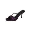 Silk Sandals for Women In the Summer of 2026 Butterfly Condensation Toe High Heels for Wearing Outside Cool Slippers