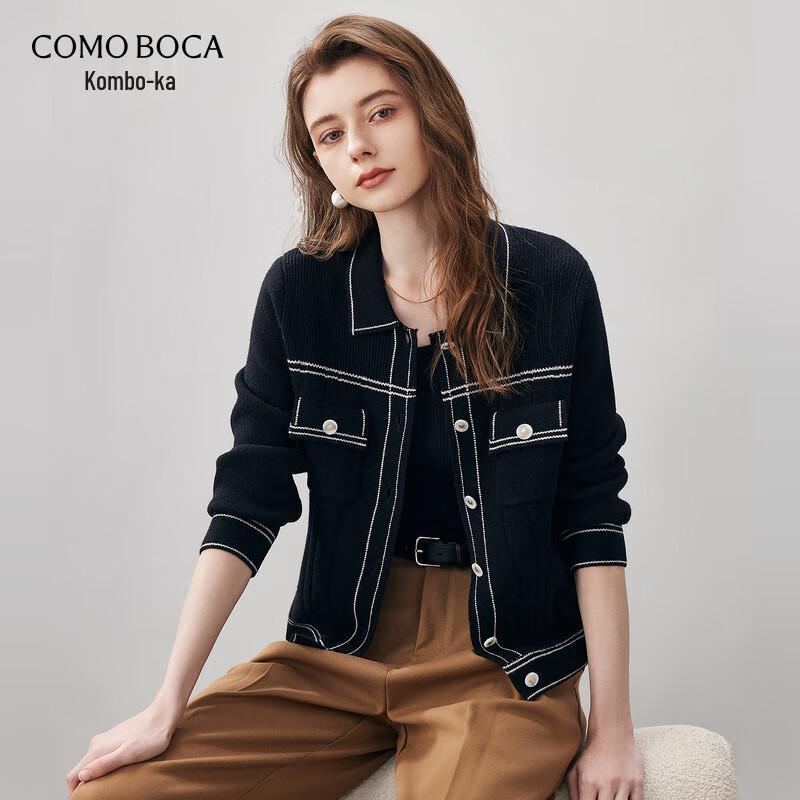 Kemengboka Women s Thickened Lapel Wool Cardigan L