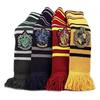 Thick Warm Tassel Scarf with Large Hogwarts House Logo: Slytherin, Ravenclaw, Gryffindor