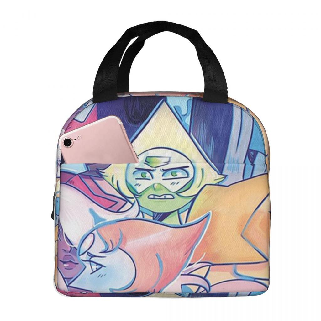 Steven Universe Anime Insulated Lunch Bag for Women Children Portable Food Boxes Thermal Lunch Box Tote