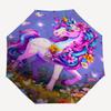 1pc Unicorn Fantasy Garden Butterflies Flowers Umbrella with Plastic Handle,Suitable for All Seasons Home Travel Outdoor Umbrellaptys31091