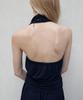 SIGREAT Trägerkleid aus gerüschtem Jersey_Marine