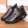Men's Casual Winter Warm Snow Boots With Faux Fur Lining Non-Slip Loafer Shoes Water Resistant Work Walking Sneakers Comfort Short Booties for Male