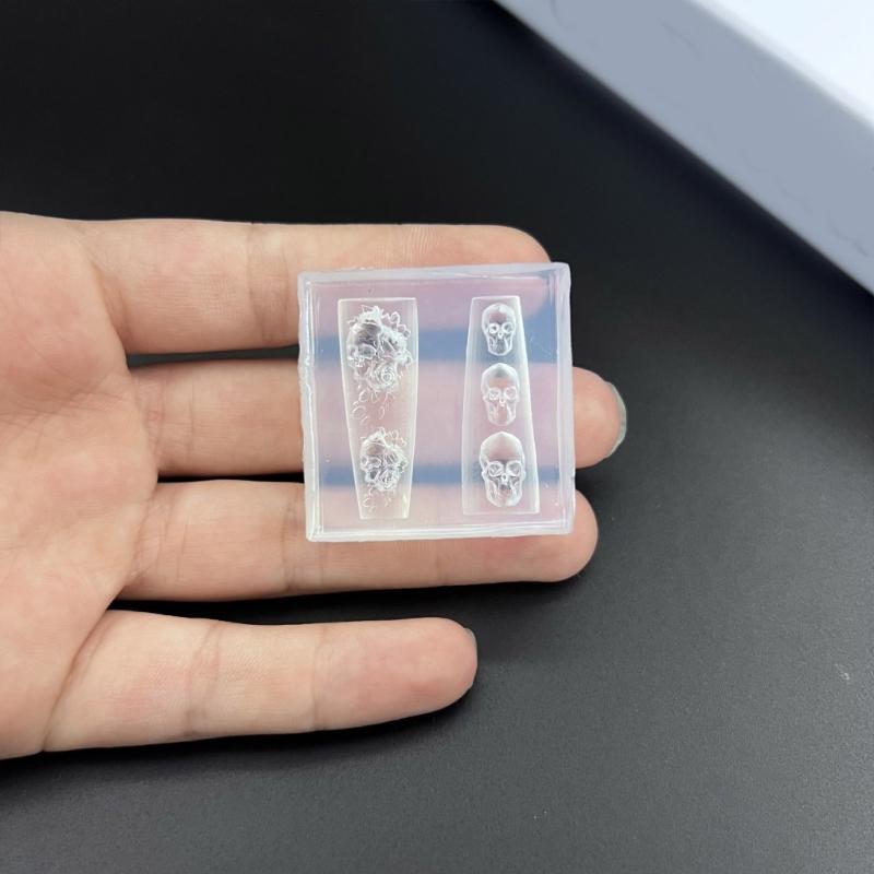 Flexible Silicone Nail Art Mold Creative Charm Design Reusable Manicure Accessories Easy Clean Home Salon Use