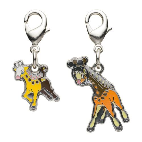 

[Pokemon] Pokemon Center National Pokedex Metal Charm Keyring - Girafarig & Farigiraf (#203, #981)
