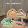 Tulip Cloud DIY Night Light with Mirror and Flower Design - Creative Desktop Ornament & Gift