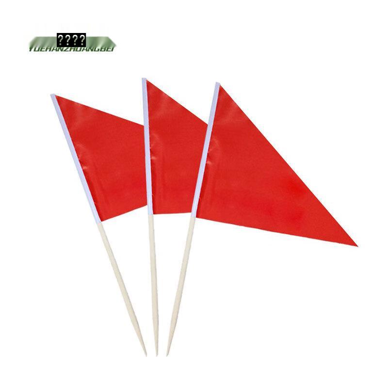 Miniature Red Triangle Flags (50-pack)