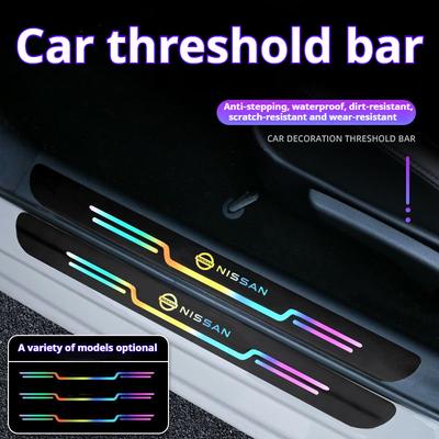 Car Door Threshold Sill Protective Stickers for X-trail Qashqai Rogue Sport Rogue Altima Versa Juke Leaf Car Accessories
