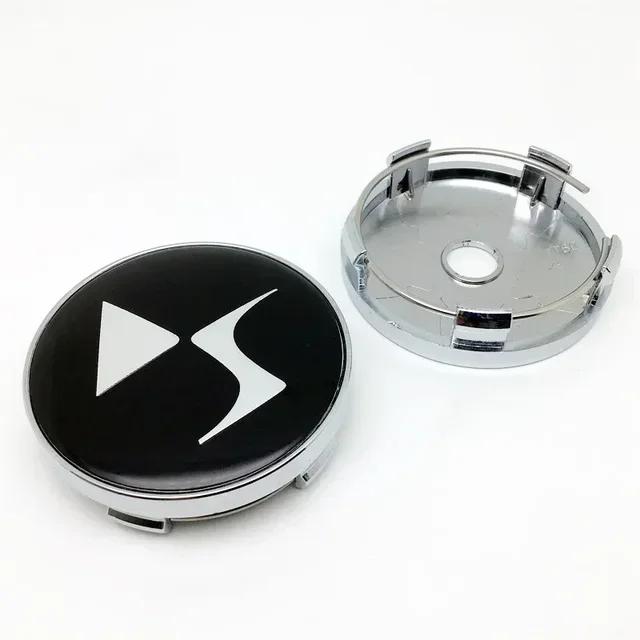 4 шт. 60 мм Центральные колпачки ступицы колес DS для DS DS3 DS5 DS6 Deesse PSA Стильные износостойкие колпаки на диски автомобиля Пылезащитные серебряный