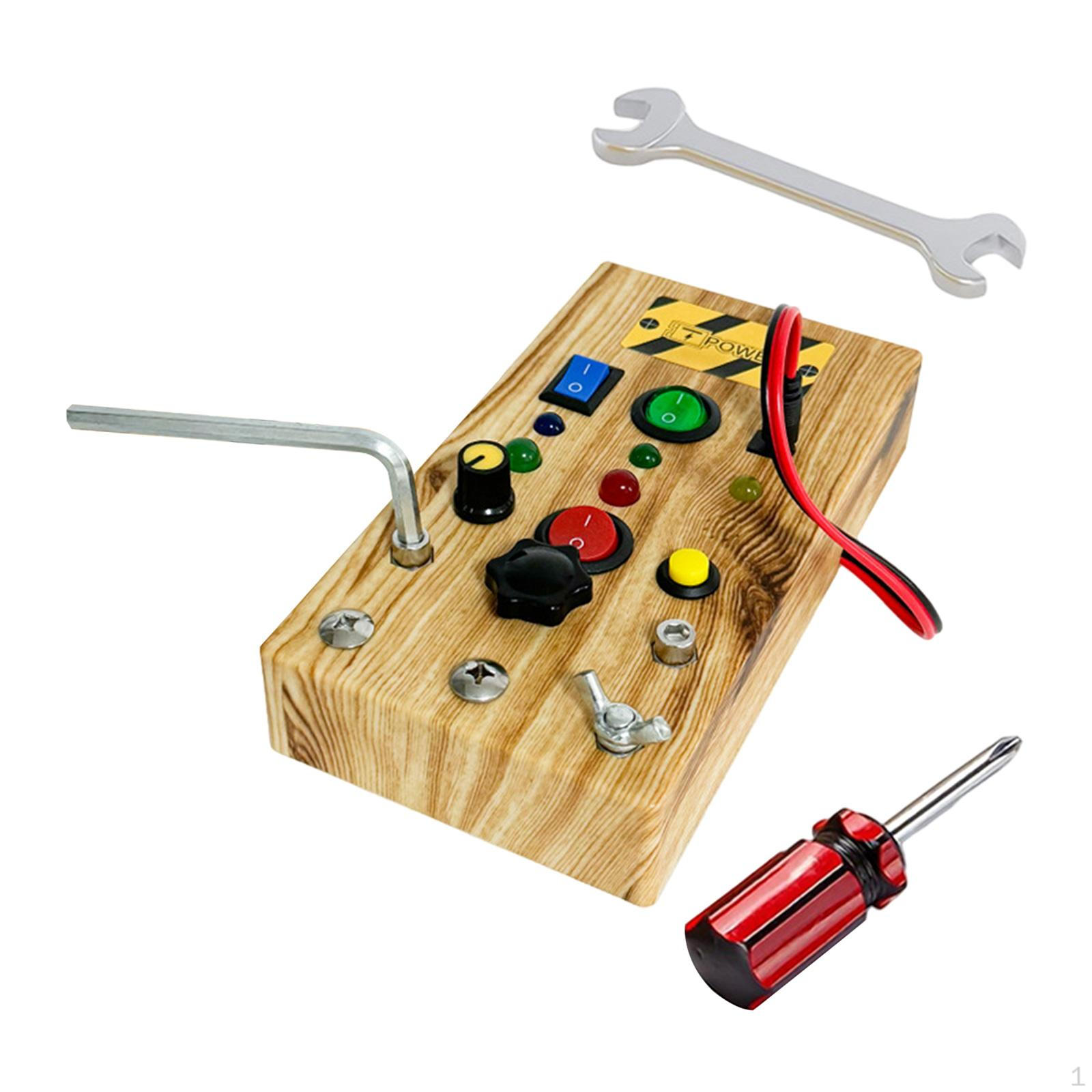 

Доска для занятий Монтессори-игрушки Деревянная панель управления Дорожная игрушка Обучение навыкам для малышей B