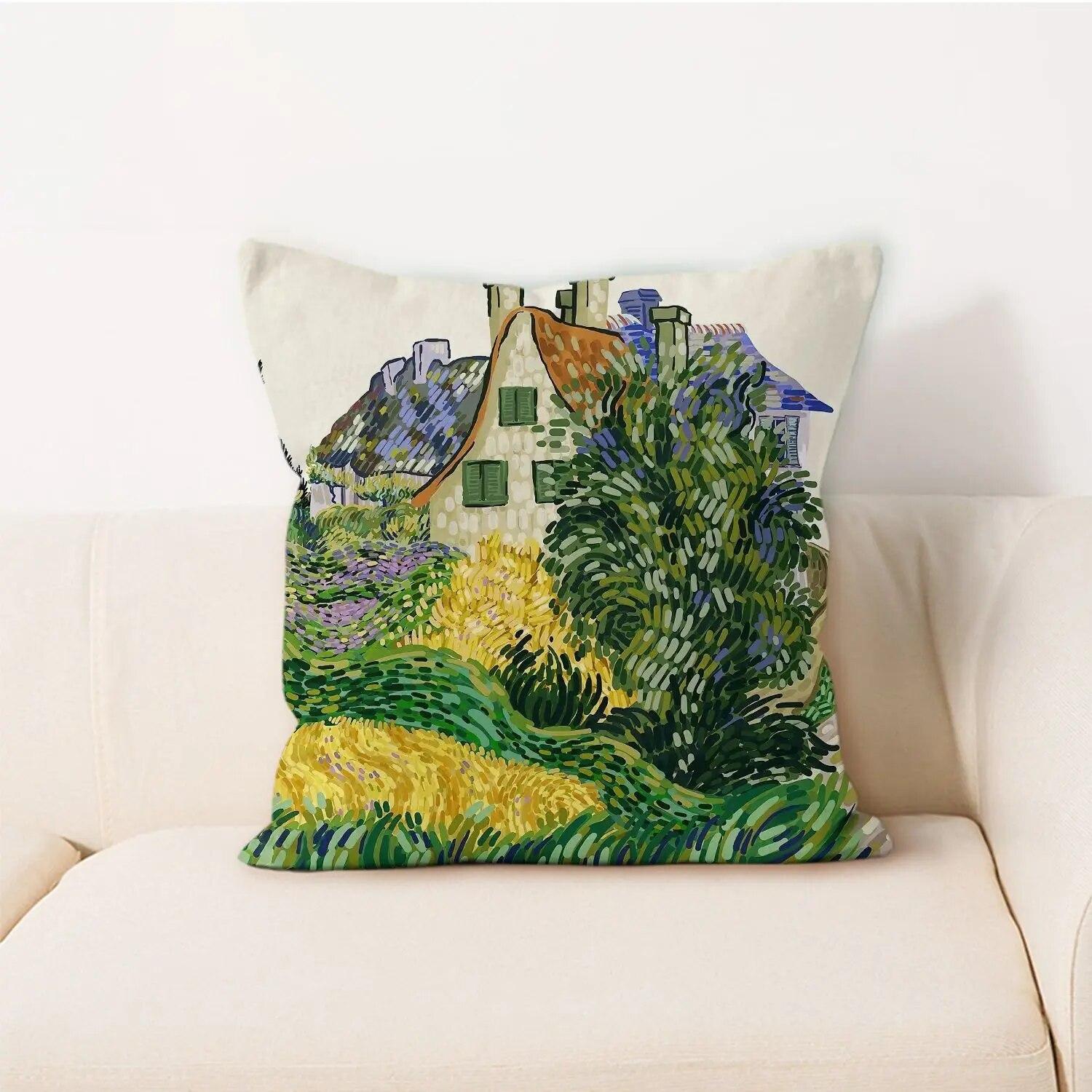 

Наволочка с рисунком Ван Гога, подходит для кровати, дивана, гостиной 45x45cm