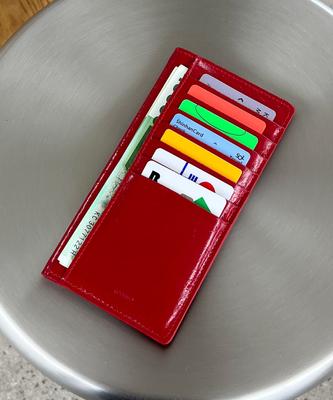 Tooamo Bella Slim Long Wallet Red [Cowhide]