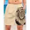 Costume da Bagno da Uomo a Stampa Tigre Leone Drago Asciugatura Rapida Casual Largo Vita con Coulisse Nuovi Pantaloncini Sportivi Estivi Hawaiani