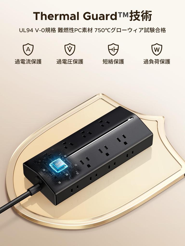 UGREEN Power Strip for Simultaneous Charging of 20 Devices, 4-Sided Outlet Design, No Plug Interference, PD20W, 16 Outlets, 4 Ports, Cable Management,