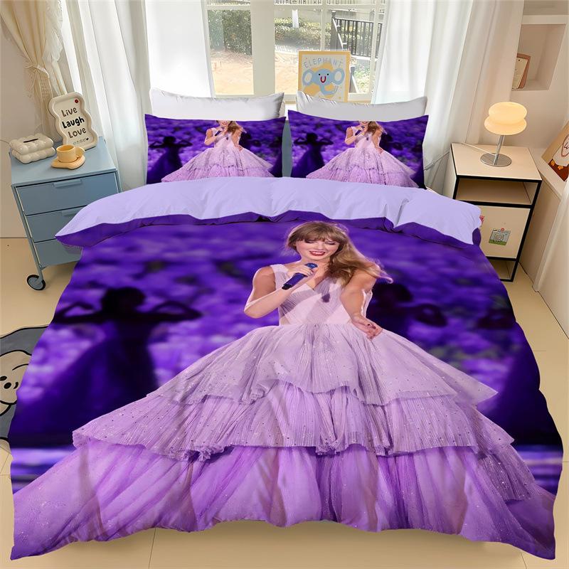 Ensemble de literie Singer Américain, Belle Housse de couette Singer Taylor pour Garçons et Filles Cadeau pour Fan Décoration de Chambre 150X200CM-3PCS