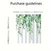 Nordic Green Botanical Leaf Shower Curtain - Polyester, Grommet Top, Machine Washable, All-Season Bath & Toilet Partition Decor"