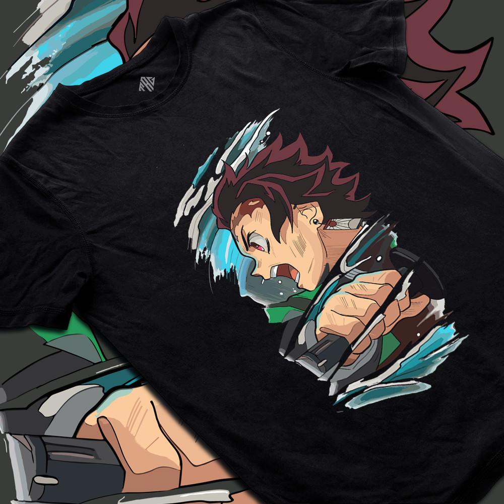 

Tanjiro Kamado Tee Water Breathing Demon Slayer Anime Shirt 2XL