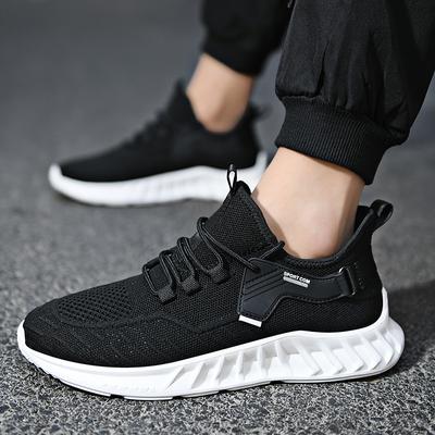 Sommer Neue Lässige 39 -46 Große Größe Herrenschuhe Freizeitschuhe Fliegendes Gewebe Atmungsaktive Sportschuhe