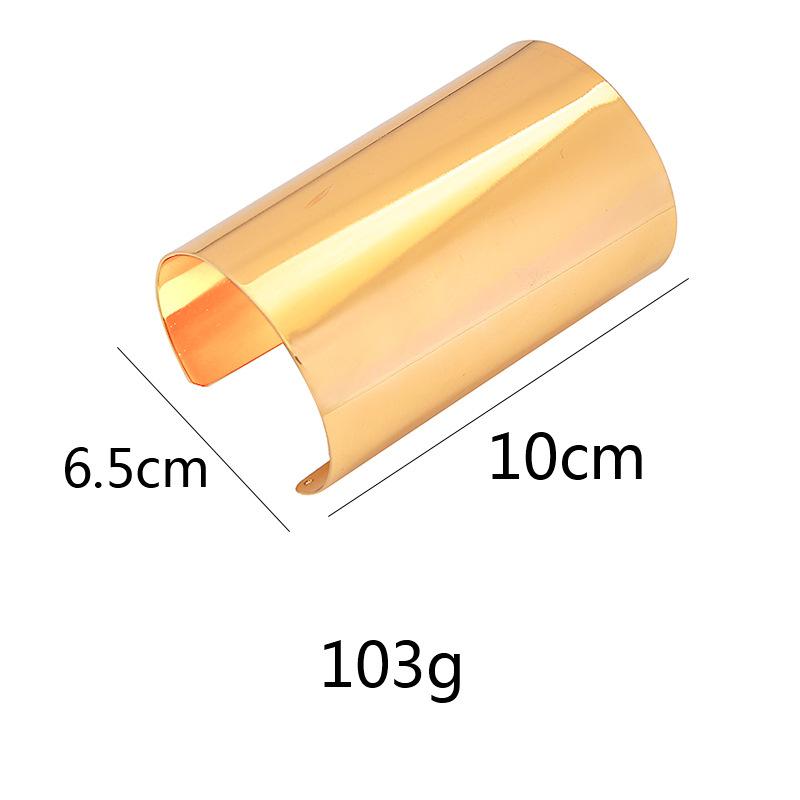 DIEZI Exaggerate Hip Hop Wide Cuff Bangles For Women Men Fashion Vintage Gold Silver Color Bracelet Bangle Pulseras Jewelry