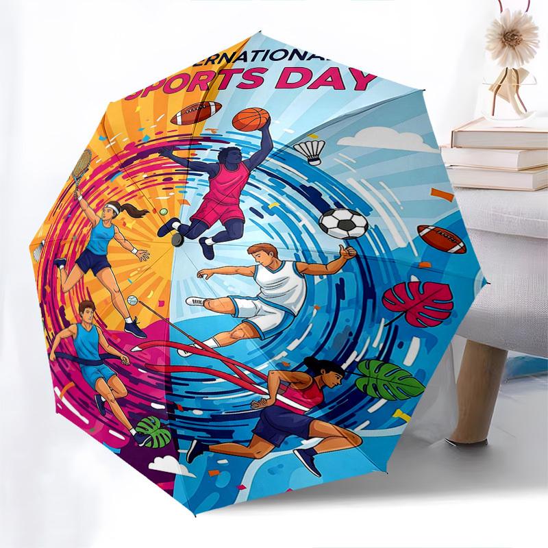 

1pc Monstera Leaf Automatic Umbrella: Portable Folding Design, Outdoor, Ideal Gift for Fans & Travelers.X032