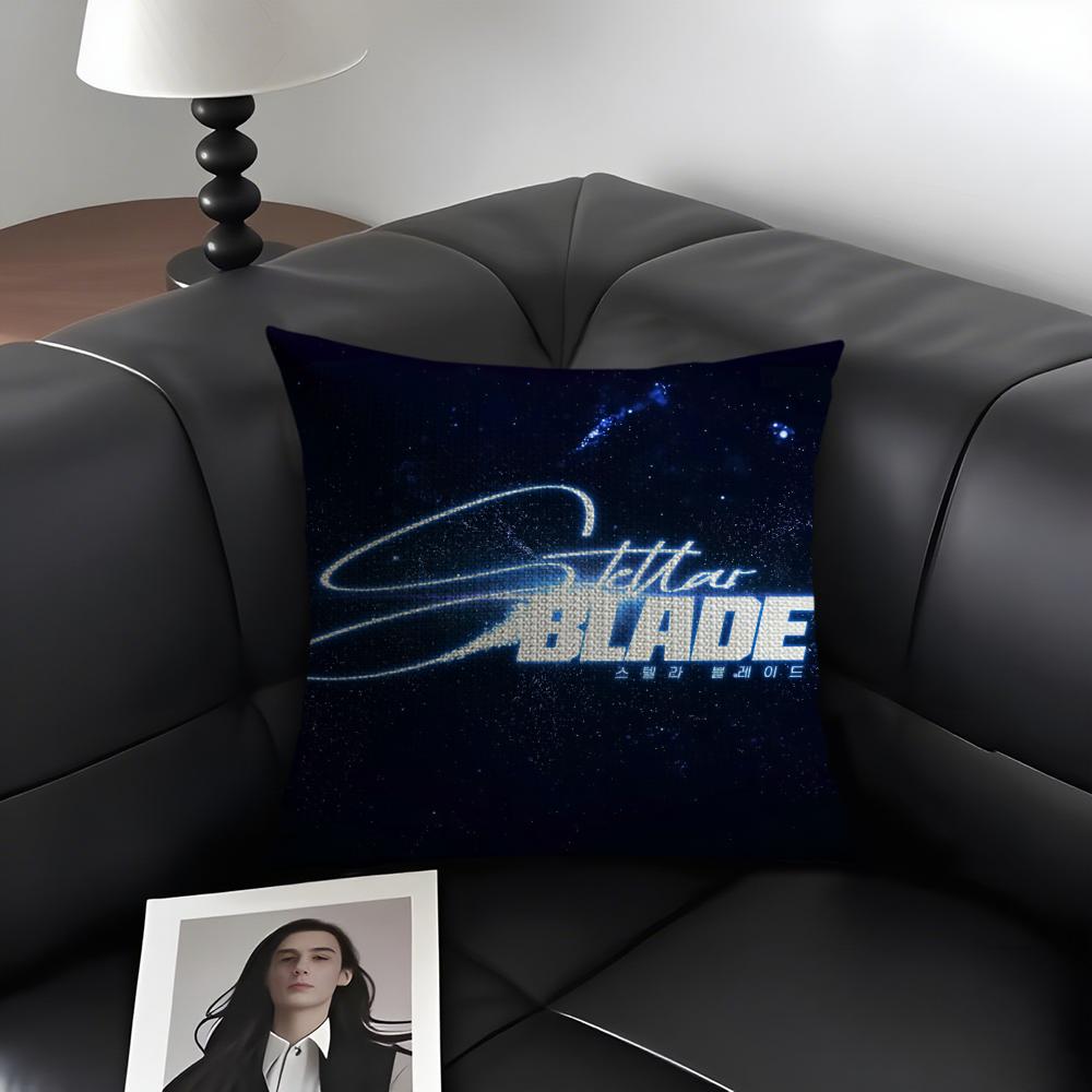 Stellar B-Blade Game Cushion Cover Natural Linen Organic Fabric Double-Sided Printing Sofa Home Decor Gift Pillow Case