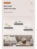 Solid Wood Wall-Mounted Bookshelf: Home Living Room Decor Shelf