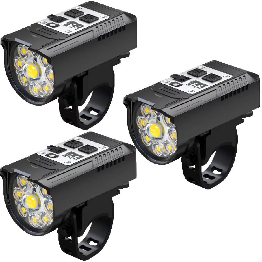 Światło Rowerowe LED Ładowane przez USB Typ-C Zestaw Rower Szosowy Przód Tył Lampa Reflektor Latarka Światło Rowerowe Akcesoria Rowerowe