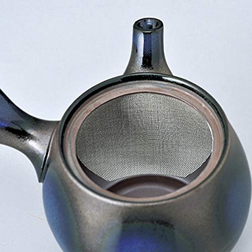 Specially Crafted Rounded Teapot with a Ruri Glaze, 450ml, Made In Japan by Banko Ware