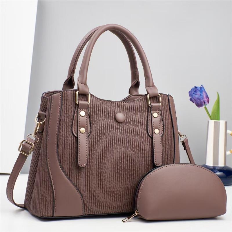 New Fashion Women's Handbag 2 Piece Set Handbag Large Capacity Multifunctional Shoulder Crossbody Bag Trendy Style Tote Bag