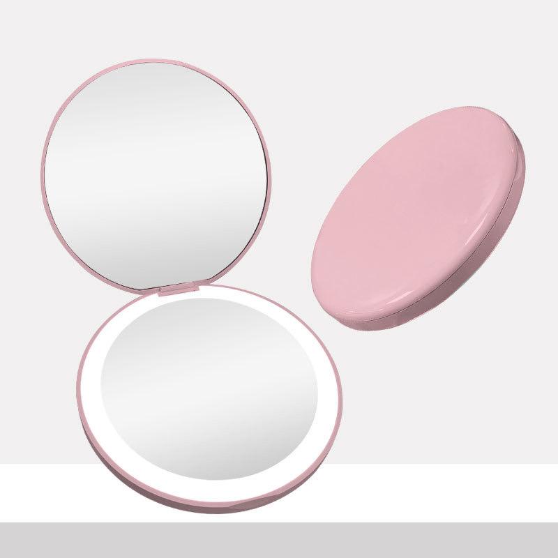 Hot Sale Portable Folding Cosmetic Hand Held Mirror Round Compact Personalized Cute Mirror for Beauty Mini Pocket Mirror