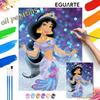 Princess Jasmine Oil Paint Digital Painting Art Kit Handmade DIY Painting Kit Home Decor