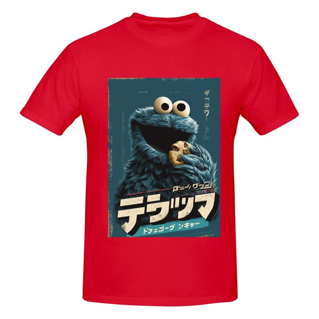 Vintage Blue Cookie Monster Travel Tshirt Niche Sweet Cool Sweatabsorbing And Quickdrying Tees