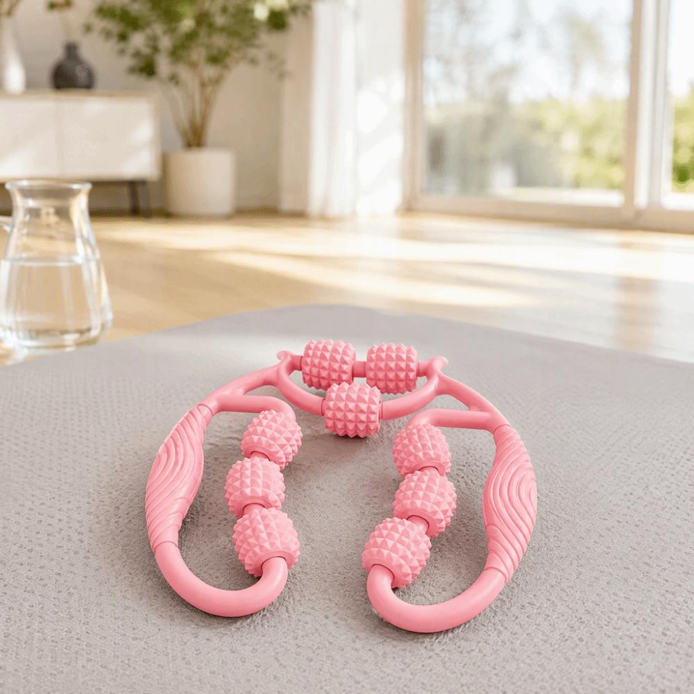 360 Degree 9 Wheels Muscle Roller Massager Reusable Leg Massager Circular Leg Clamps for Waist