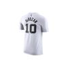 Nike Spurs DeMar DeRozan Letter Print Basketball Sports Crew Neck Short Sleeve T-Shirt Men Tops White BQ1569-110