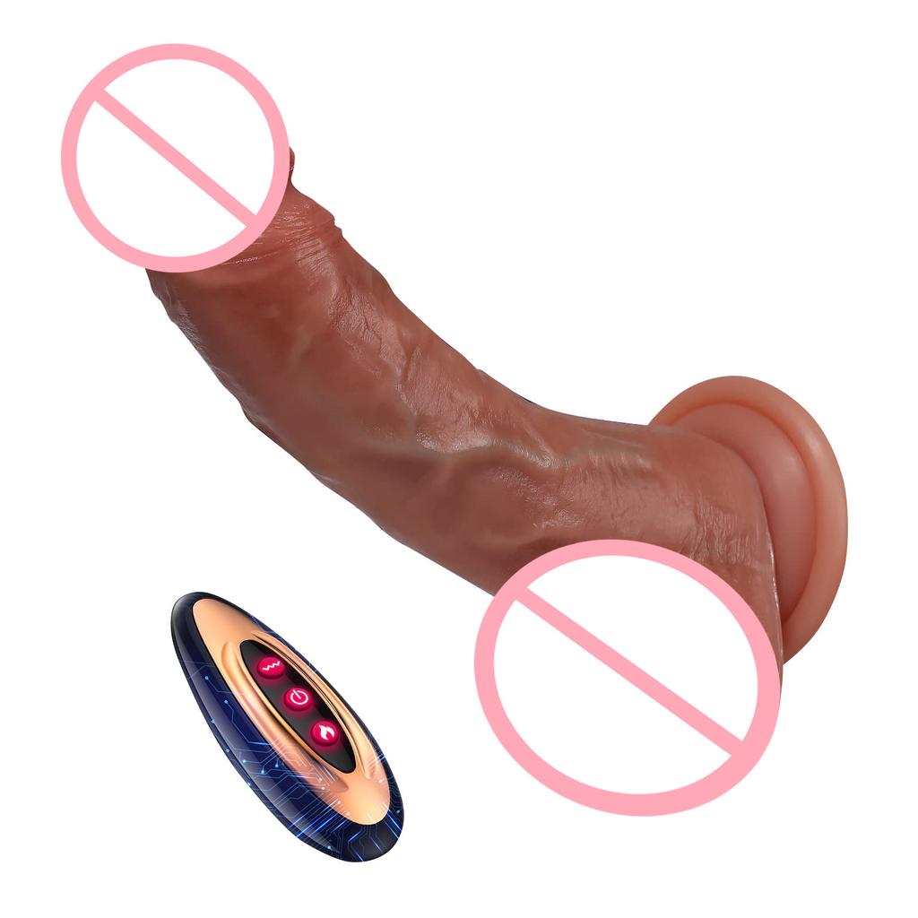 Thrusting Dildo Vibrator Toys - Realistic Dildos For G Anal Stimulation With 8 Thrusting & 10 Vibration & Heating