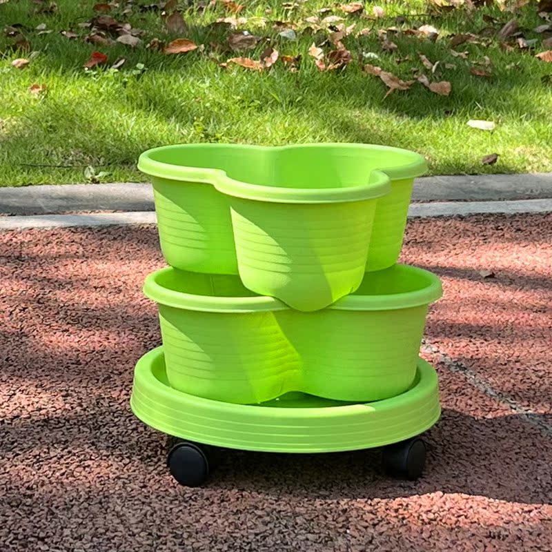 Vegetable Plastic Pot Family Balcony Strawberry Potted Plant Three Dimensional Multi-layer Space Saving Planting Flower Pots