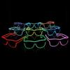 Light Up Led Glasses Neon Party Flashing Glasses EL Wire Glow Gafas Luminous Novelty Gift Glow Sunglasses Bright Light Supplies