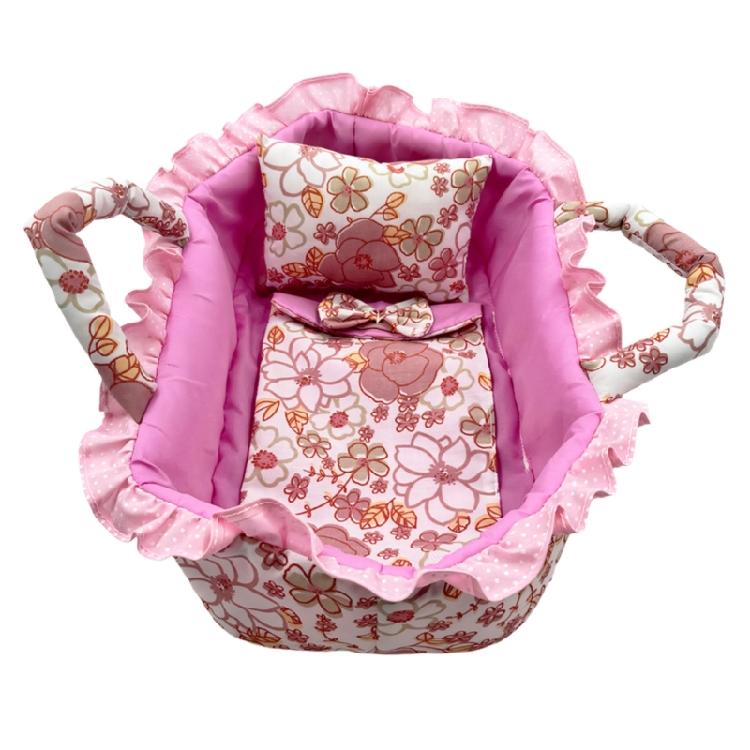 Panier berceau pour poupée avec oreiller et literie, Berceau en tissu pour jeu d'imitation pour poupées de 30 cm et Activité de jeu de rôle d'exposition