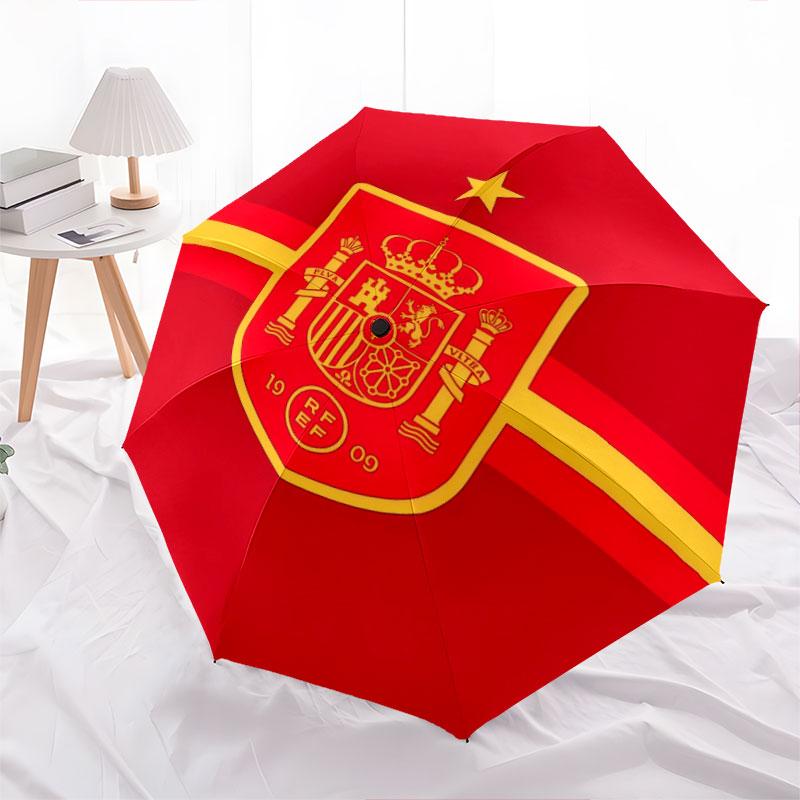 Spain Art pattern, automatic folding umbrella, portable and foldable design, 8 ribs, a Christmas or birthday gift.