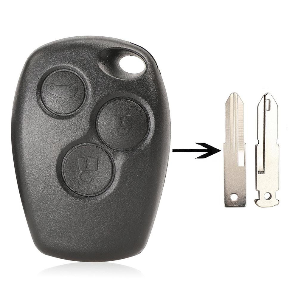 1Pc Black Car Key Case Replacement Case Button Remote Control Cover Keychain For Renault Dacia Modus Clio 3 Twingo Kangoo 2