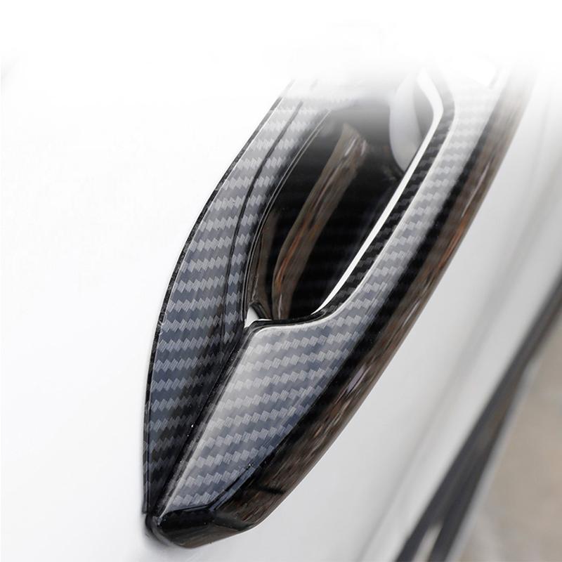 ABS Carbon Fiber Car Door Handle Protective Covers Trim Door Bowl Cover Sticker For Honda Crv CR-V 2017 2018    2022