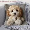 Sofa Pillow Pillowcase Skin-friendly Short Plush Cute Animal Cat Pillow Cover Living Room Cushion Cover Without Core