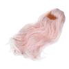 Cotton Doll Wig Long Curly High Temperature Soft Silk Plush Doll Wig Hair for 35‑39cm Head Circumference Light Pink