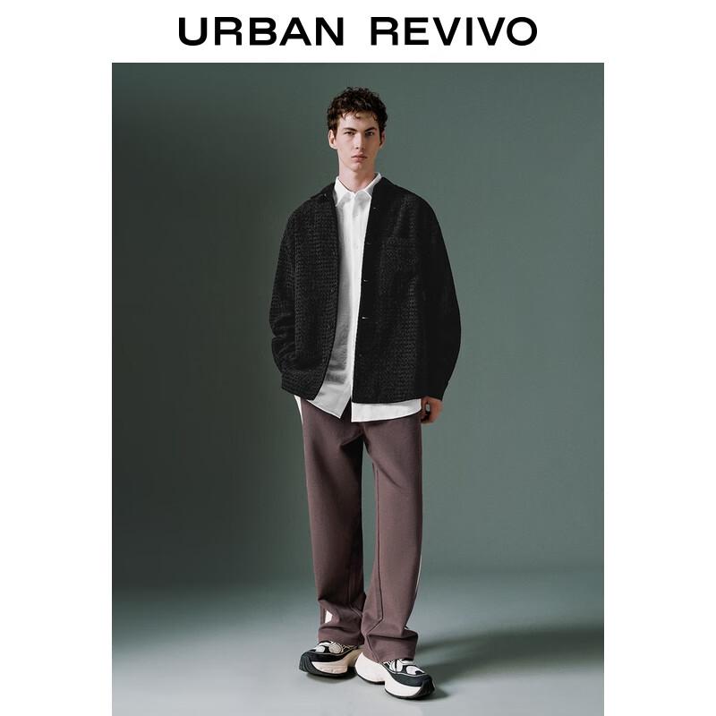 UR2025 Men s Oversized Textured Patch Winter Jacket L