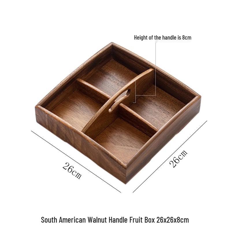 

OLOEY Walnut Wood Dried Fruit Serving Plate One Size