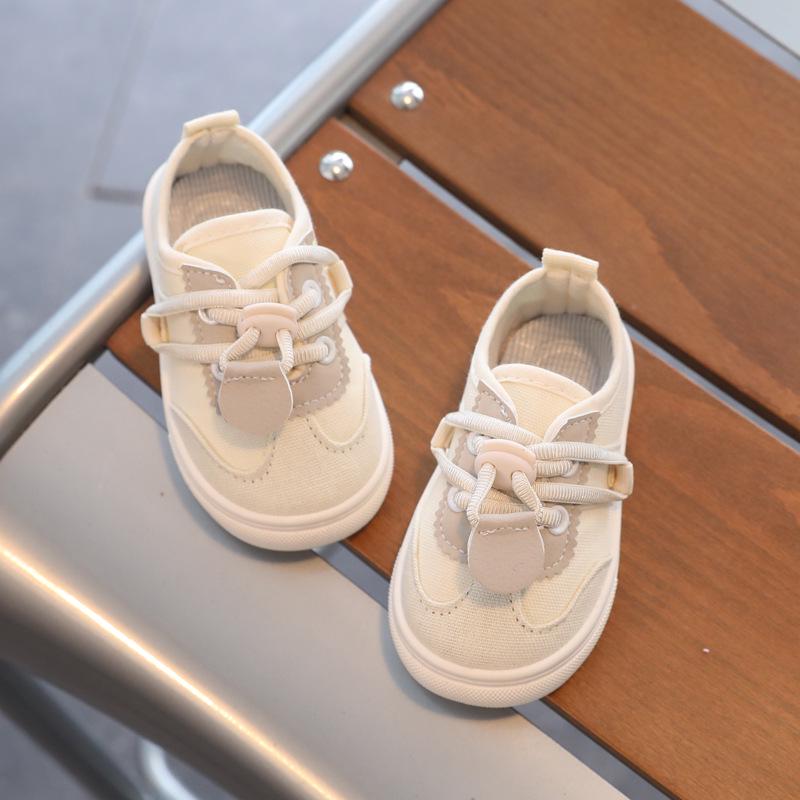 Solid Soft Sole Canvas Slip-On Shoes for Toddlers